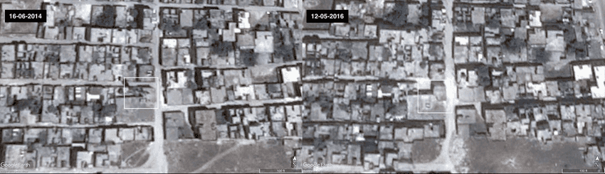 DigitalGlobe before and after satellite imagery
