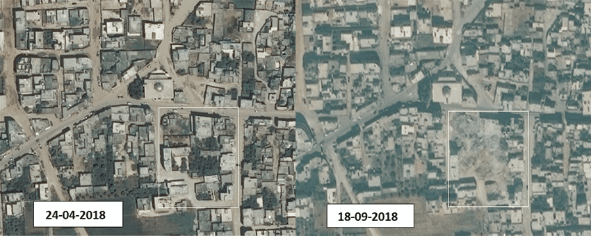 zardana before after airstrikes 2018